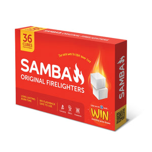Samba White Brick Firelighters - 36 Pack